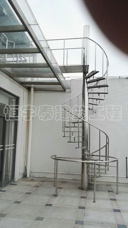 室内钢结构扶手楼梯结构